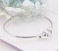 Custom Name Heart Bangle Bracelet – Personalized Engraved Jewelry Gift for Women, Moms, and Grandmas – Adjustable Gold Plated Name Charm | Family Bracelet