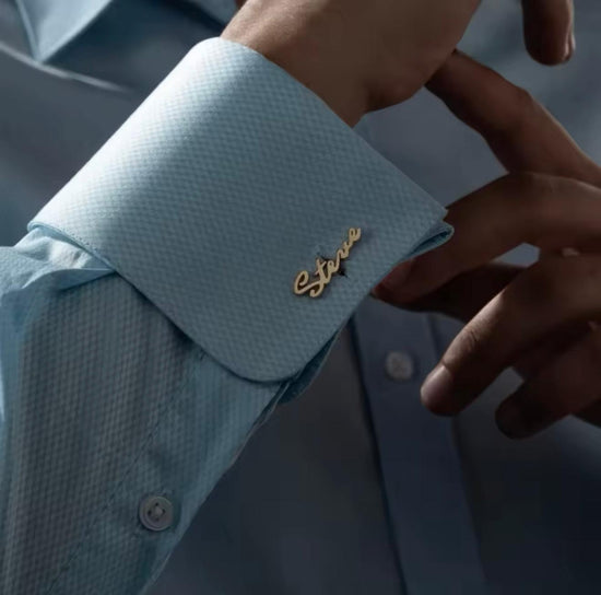 Custom Name Cufflinks – Personalized Engraved Cuff Links for Men – Wedding, Groomsmen, Anniversary, or Business Gift